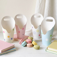 Nouvel Arrivage Qibai – Lot de 5 Boîtes de Rangement Portables Série Bulles Douces pour Bouquets de Fleurs et Fournitures DIY avec Gobelet – Vente en Gros