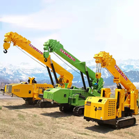 Mini-grue araignée télescopique hydraulique diesel pour intérieur et extérieur, capacité 12 tonnes, hauteur de levage 24,5 m