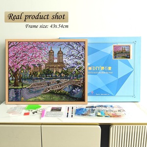 Kit de Peinture Diamant Paysage Romantique de Manhattan, Perles Rondes, Cadre Rectangulaire Imprimé, Image Artistique DIY - Product Image 2