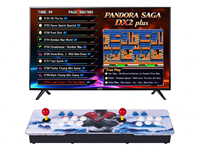Konsol Arcade Fight Stick 2 Pemain Joystick Ganda Flame Lightning Art 110V 240V Mesin Game Retro Terintegrasi