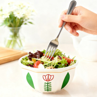 Ensemble de bols en céramique personnalisés de 6 pouces, style bohème, avec des tulipes en relief, écologiques, durables, pour salade, dessert, chocolat, cadeaux d'affaires