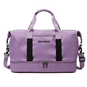 Bolsa de lona Oxford de varios colores de gran capacidad, impermeable, para deportes, separación seca y húmeda, bolsa de lona para mujer, bolsa de gimnasio de fin de semana - Product Image 5