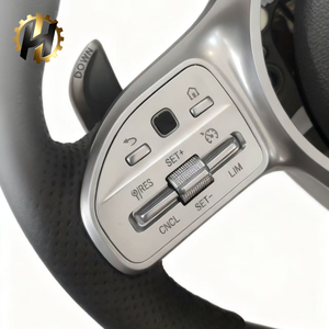HZ Maßgefertigtes Halb-Perforiertes Leder-Karbon-Lenkrad für Luxusfahrzeuge, Passend für Mercedes Benz W204 W205 W166 W212 C63 für <span class=keywords><strong>3</strong></span> - Product Image 3