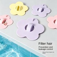 Bouchon de lavabo en silicone floral anti-fuite avec clapet de vidange pour lavabo/bassine - Design minimaliste moderne