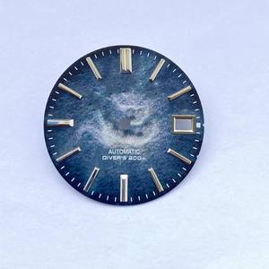 3D printed meteorite <b>face</b> 28.5mm dial watch accessory, with NH35 movement and metal material - Product Image 6