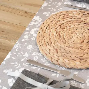 Eco 친절한 자연적인 둥근 밀짚 매트 플레이스 매트 땋는 밀짚 Placemats 주문을 받아서 만들어진 테이블 매트