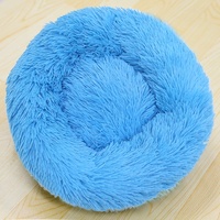 Coussin rond confortable et chaud pour les animaux de compagnie, disponible en plusieurs couleurs, idéal pour la saison d'hiver, vente en gros, livraison gratuite