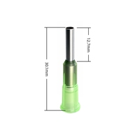 Jarum Dispensing Liscoe 10G 1/2" Luer Lock Ujung Datar dengan Hub Plastik SS, untuk Semua Jenis Perekat Viskositas, Nozzle Presisi Sekali Pakai