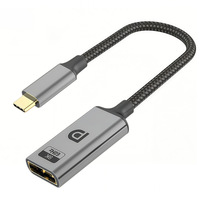 Nuevo Cable Adaptador USB-C a DP Hembra de 0.2 Metros, 8K a 60Hz, con Carcasa de Aluminio y Cobre Estañado, para Laptop LED