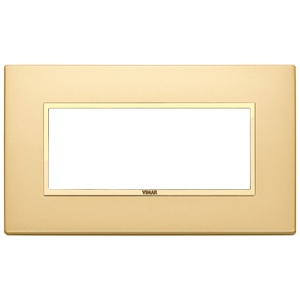 Vimar Wall <b>Switch</b> Plate Satin Gold 17.65x10.7cm - Product Image 1
