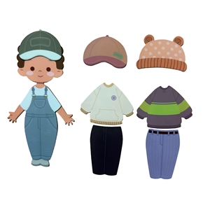 Bambole Magnetiche da Vestire per Bambini, Sviluppa la Motricità Fine e la Creatività, Set per Giochi di Ruolo Educativi per Età 3-6 Anni - Product Image 4