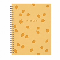 Carnet à spirales personnalisé avec motif citron, couverture rigide, format A5, journal personnalisé gaufré, agenda pour le bureau, la papeterie scolaire