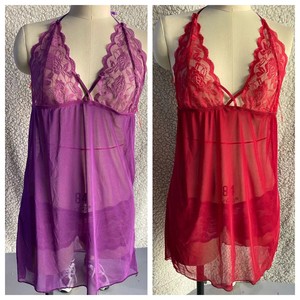 Abito <span class=keywords><strong>da</strong></span> notte esotico <span class=keywords><strong>da</strong></span> donna in pizzo Sexy con scollatura sulla schiena e sulla schiena aderente 2 pezzi per donna camicia <span class=keywords><strong>da</strong></span> notte estiva <span class=keywords><strong>taglie</strong></span> <span class=keywords><strong>forti</strong></span> - Product Image 4