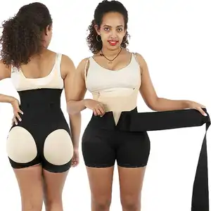 NANBIN New Design Compression Women's Panties Shaper Invisible Elastic Wrap Around Waist Trainer With Wrap Bandage Belt