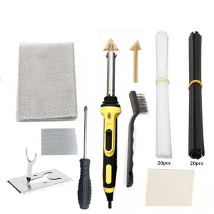 100W réparation de <span class=keywords><strong>pare</strong></span>-chocs de voiture <span class=keywords><strong>fer</strong></span> à <span class=keywords><strong>souder</strong></span> électrique agrafeuse chaude kit de réparation de soudeur en plastique outils agrafeuse thermique outil de repassage du cuir - Product Image 3