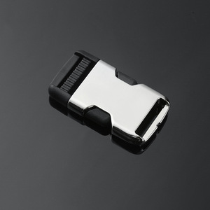 Hebilla de liberación lateral de metal ajustable para bolsos, color plateado y negro, accesorios de hebillas duraderas - Product Image 2