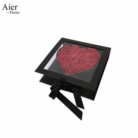 Boîte de présentation de fleurs en forme de cœur Aierflorist pour la Saint-Valentin, boîte cadeau pour la fête des mères, boîte cadeau pour mariage
