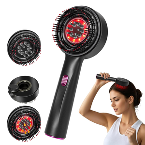 <b>Hair</b> Growth Portable Electric Head Scalp <b>Massager</b> Comb Red Light EMS Vibration Waterproof Oil Applicator for Home Feminine Care - Product Image 1