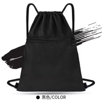 Sac à dos de sport personnalisé OUXUN en polyester 210D avec poignée rétractable et cordon de serrage, motif losange, imperméable, 34x40cm, imprimé sérigraphié