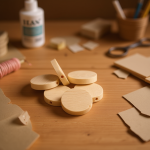 Accessorio disco in legno ILAN 5x30mm 6 pezzi per progetti creativi - Product Image 2