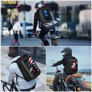 LED Backpack 16 Inch Programmable Pixel Screen Laptop Backpack <b>With</b> App <b>Control</b> Travel Motorcycle Use - Product Image 3