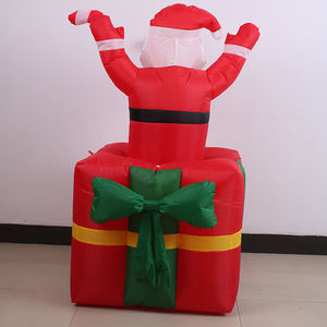 Горячая Распродажа 1,2 м вращающийся дымоход Санта Надувное Рождественское украшение для отеля - Product Image 4