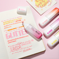 Kmay K-377B-4B Logo personnalisé 4 couleurs de soleil pétillant Fine Board Line Tip Glitter Highlighter for Art