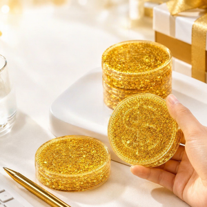 Jouet Squishy Pièce d'Or en Maltose, à Remontée Lente, Anti-Stress, Sensoriel, Doux, Cadeau pour Adultes et Enfants - Product Image 5
