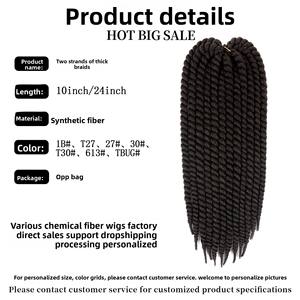 <span class=keywords><strong>Trenzas</strong></span> <span class=keywords><strong>africanas</strong></span> de Primavera de 10 a 22 pulgadas europeas americanas, pelucas transfronterizas <span class=keywords><strong>tejidas</strong></span> a mano, extensiones de cabello de ganchillo de <span class=keywords><strong>dos</strong></span> hebras teñidas - Product Image 5