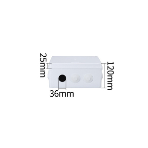 Caja de conexiones impermeable IP65 de 255x200x120mm, plástico ABS, 12 orificios preperforados con tapones de goma, tira de sellado incorporada para exteriores - Product Image 4
