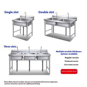 Tables de travail en acier inoxydable, évier de cuisine industriel pour <span class=keywords><strong>restaurant</strong></span> et hôtel, évier en acier industriel - Product Image 4