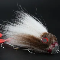 Spinpoler Fishing Lure 3D Augen Maus Köder Hirsch Haar Weiche Locken Schwanz Kunststoffe Maden Drillinge Big Pike Catfish Bass Tackle