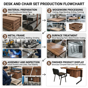 Muebles Escolares para Aula, Fábrica con Certificación ISO, Juego de Escritorio y Silla de Madera Resistente para <span class=keywords><strong>Profesor</strong></span> con Armario para Aula - Product Image 2