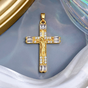 [Auténtico Oro sobre Cobre] Colgante de Zirconio con Microincrustaciones, Joyería Artesanal Personalizada Transparent <span class=keywords><strong>Faith</strong></span>, Diseño Transfronterizo - Product Image 4