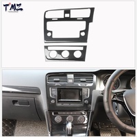 Kit complet d'autocollants décoratifs intérieurs en plastique noir style d'origine pour Volkswagen Golf 7 2014-2020 RHD