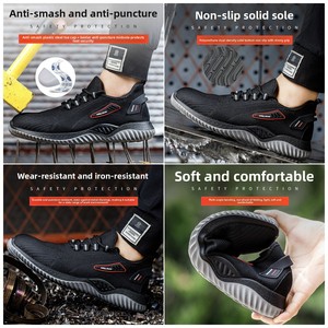 Chaussures de sécurité basses pour hommes, transfrontalières, respirantes, résistantes à l'écrasement, anti-perforation, anti-abrasion, protection électrique 6kV, idéales pour l'été - Product Image 2