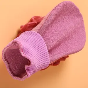 ถุงมือผ้าไหมสำหรับขัดผิวสำหรับขัดผิวสีชมพูแบบชาวตุรกี