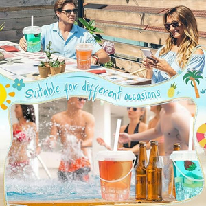 Gobelets jetables pour jus de fruits, très demandés, 16oz, 24oz, 32oz, en plastique transparent avec couvercle - Product Image 4