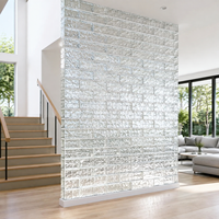 Brique de verre massif 200x100x50mm, verre transparent cristallin, bloc de verre décoratif pour hôtel, villa, spa, mur d'accentuation, cloison