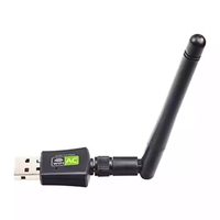 Kartu Jaringan AC600 Penerima Nirkabel WiFi Driver Gratis Dual Band Antena Dapat Dilepas 600Mbps Adaptor Wi-fi USB untuk Desktop