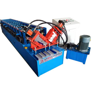 Placa de patrón de acero que forma C U W Canal T Bar Ángulo <span class=keywords><strong>Omega</strong></span> C U W Stud Truss Furring C U Z W Purlin Roll Forming Machine techo - Product Image 4
