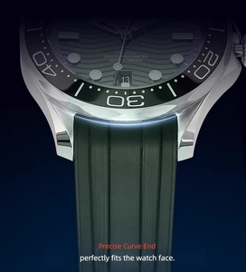 สายนาฬิกายาง FKM ปลายโค้ง ขนาด 20 มม. สำหรับนาฬิกา Omega <span class=keywords><strong>Seamaster</strong></span> <span class=keywords><strong>300</strong></span> - Product Image 3