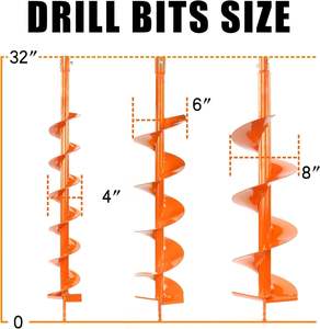 72CC 2จังหวะก๊าซขับเคลื่อนดินขุดหลุมรั้ว + 4 "6" 8 "บิตเจาะสว่านเจาะน้ำมันเจาะสำหรับสวนและสนามหญ้า - Product Image 6