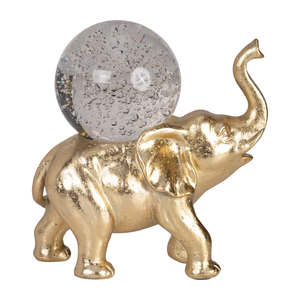 Statuetta di Elefante con Sfera di Cristallo, Scultura Decorativa per Casa, Sfera di Vetro per Soggiorno, Scaffale, Ufficio, Bagno - Product Image 4
