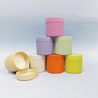 Pot cylindrique en PP de 220 ml en paille de blé pour crème/lotion cosmétique, avec logo personnalisé, scellé sous vide, pour crème contour des yeux et soins de la peau