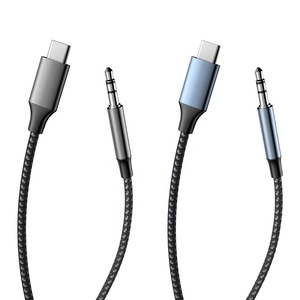 <span class=keywords><strong>สาย</strong></span>สัญญาณเสียง <span class=keywords><strong>AUX</strong></span> <span class=keywords><strong>สาย</strong></span>สัญญาณ USB-C Type-C สำหรับเครื่องเสียง<span class=keywords><strong>รถ</strong></span>ยนต์ปลั๊กตัวผู้ขนาด3.5มม. - Product Image 1