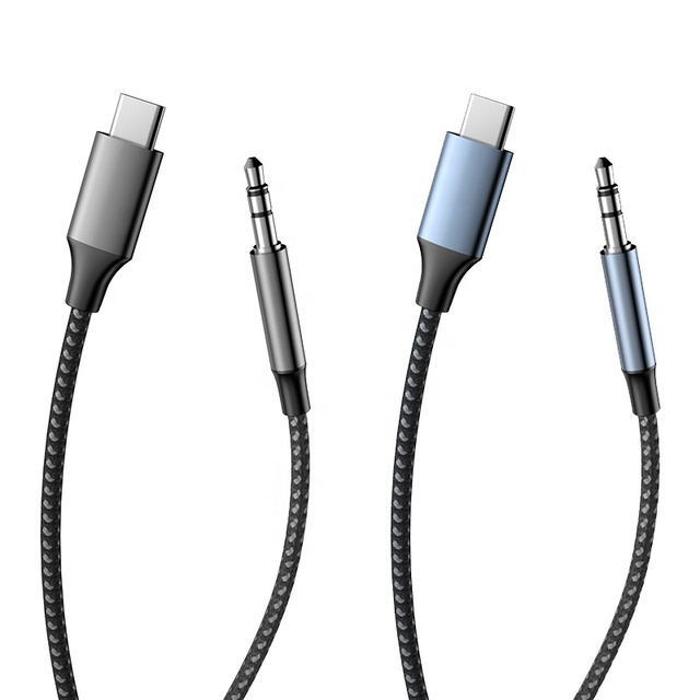 Aux Audio Cable High Quality Chip Type-C USB-C Plug to 3.5MM Male Plug Car Jack Audio Aux Cable