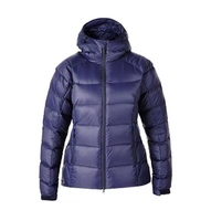 Marineblaue Wasserdichte Daunenjacke für Damen bei Kaltem Wetter