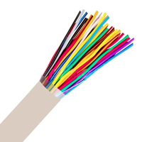 Precio de fábrica Blanco 1000FT Cable de teléfono 20 40 60 100 Pares Aislamiento de PVC Conductor trenzado 600V Voltaje nominal
