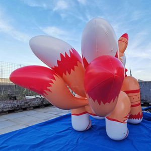 400*300cm modelo de dibujos animados de zorro de nueve colas juguete inflable nieve muñeca volante obediente Tigre círculo flotante - Product Image 4